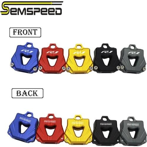 SEMSPEED logo R1 R6 Motorcycle Key Cover Case Head Shell For YZF R6 R1 1998-2018 2019 2003 2004 2005 2006 2007 2008 2009 2010