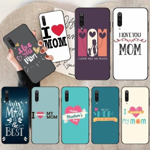 I love my super MOM Soft black Phone Case for Xiaomi Mi Note 10 Lite Mi 9T Pro xiaomi 10 10 CC9 Pro 9SE