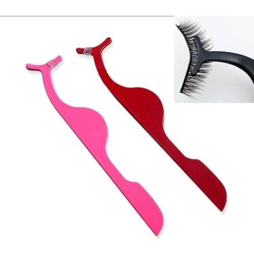 False Eyelash Tweezers Fake Eye Lash Applicator Eyelash Extension Curler Nipper Auxiliary Clip Clamp Makeup Forceps Tools