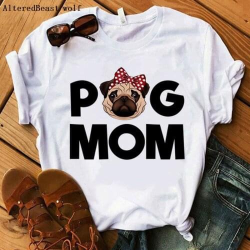 2020 Summer Women Dog Mom Bandana Print Women Mama Tshirt Female Cartoon Casual Funny Tops Clothes For Lady Girl Fashion Shirt
