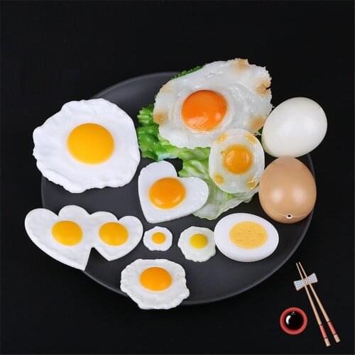 Artificial food dining room hall hotel restaurant eating victualing house decor fake simulation Fried egg poached egg model