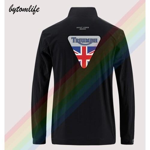 Craked Union Jack Triumph Motorcycle Shirt UK Flag jacket mens Outdoor zippered comfortable printing Asian size Clothing