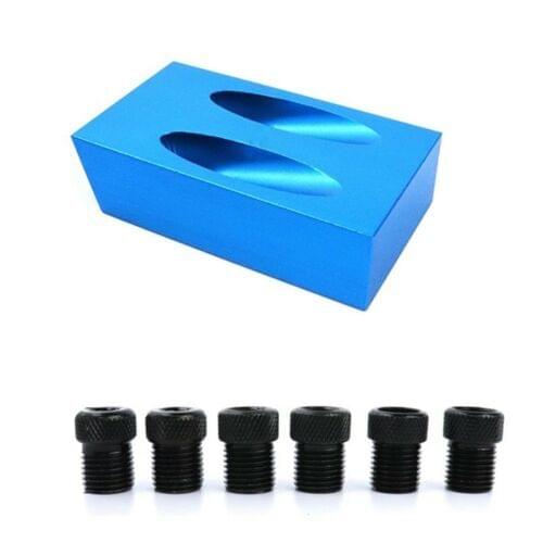 15 Degree Angle Adapter Pocket Hole Jig Kit 6/8/10mm Drive Adapter For Woodworking Angle Drilling Holes Guide Wood Tools