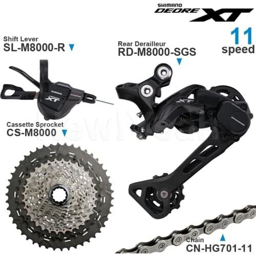 SHIMANO DEORE XT M8000 1x11v 11Speed Groupset RD SL CS CN M8000 Rear Derailleur SGS XT Shifter Cassette 11-40T/42T/46T MTB Bike