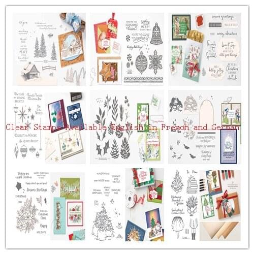 2021 New Arrival Presell Christmas Halloween Stamps And Dies for DIY Scrapbooking photo album Decorative Embossing Paper Cards