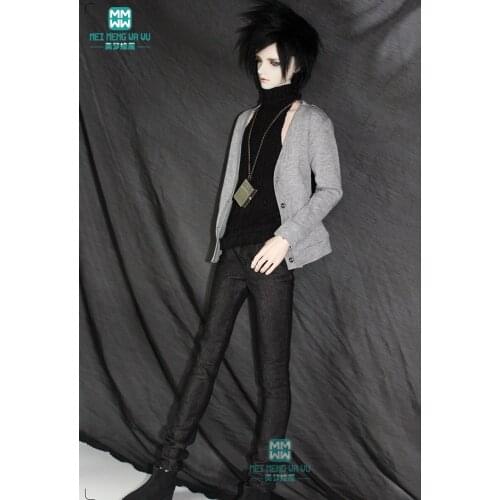 Clothes for doll fit 65-72cm DK SD17、POPO68 BJD uncle fashion T-shirt knit cardigan casual plaid shirt denim pants