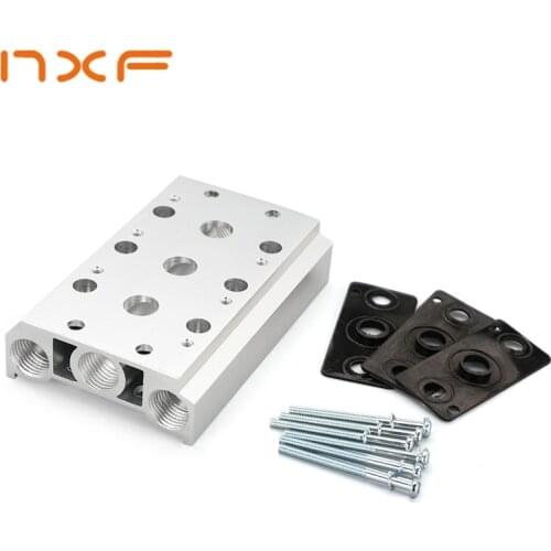 Pneumatic Solenoid Valve Manifold 4V210-08 4V220-08 Base Board Air Exhaust Plate Airtac Type 4V200 200M 4F 6F 8F 10F 12F