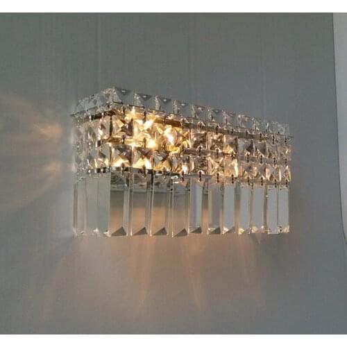 Rectangular Crystal Wall Light led wall Sconce Home Indoor Wall Lamps Abajur Modern Bar Cafe Lighting Hallway Living Room lights