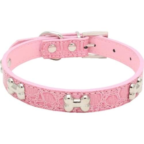 Luxury Pet Collar Fashion Metal Bone Adjustable Dogs Collar Cat Collar Puppy Collar 4 Size Necklace Neck Lace Pet Accessories