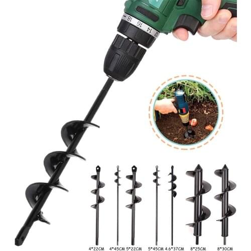 Bedding Plant Auger Hole Digger Tool Garden Planting Machine Drill Bit Fence Borer Post Post Hole Digger Garden Auger Yard Tool
