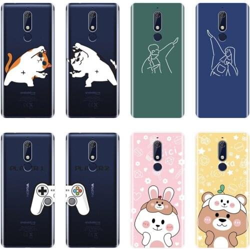 Couple Best Friend Cat Dog Phone Case Silicone For Nokia 2.1 3.1 5.1 6.1 7.1 Soft Back Cover For Nokia 7.1 6.1 5.1 3.1 2.1 Plus