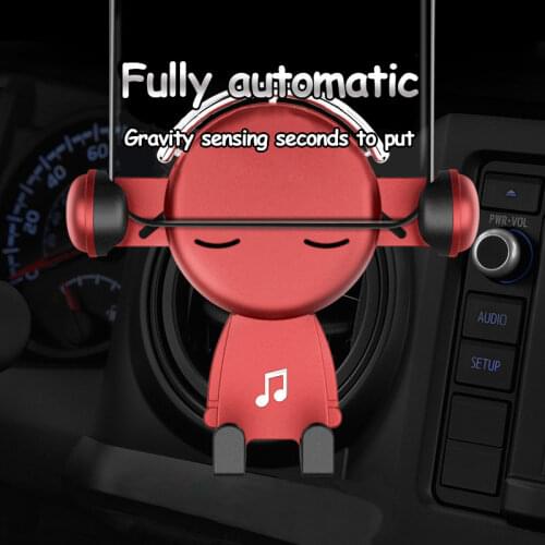 Cell phone bracket car air vent car phone bracket cartoon creative navigation phone frame auto supplies