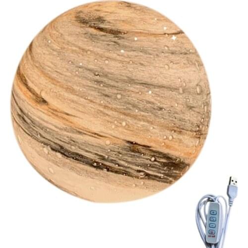 H7JB Ball Moon-shaped Led Table Lamp Wood Table Lamp Bedside Lamp Usb Moon Lamp Night Light