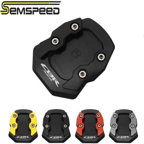SEMSPEED CBR300R logo Motorcycle Side Stand Enlarger Plate Kickstand Enlarge Extension Pads For Honda CBR300R CBR 300R 2014 2015