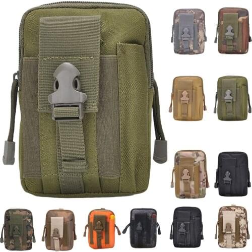 Outdoor Men Tactical Molle Pouch Belt Waist Pack Bag Small Pocket Military Waist Pack Running Pouch Travel Camping Bag Soft back