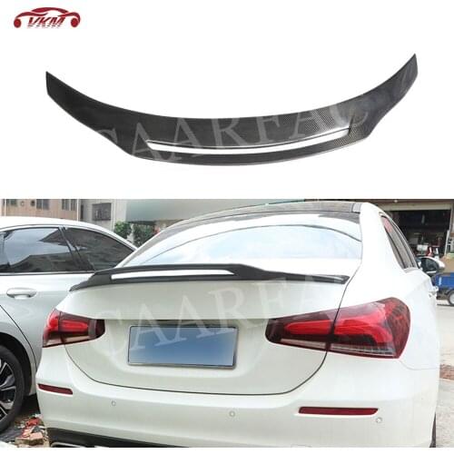 Carbon Fiber Material Rear Lip Spoiler Wing for Mercedes Benz W177 A180 A200 A220 A35 AMG Sedan 4 door 2019 2020 Auto Styling