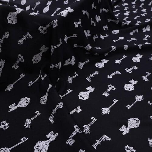 1 Meter x 1.14 Meter Summer Digital Printing Crepe De Chine Skin Friendly and Breathable Silk Shirt Dress Clothing Fabric