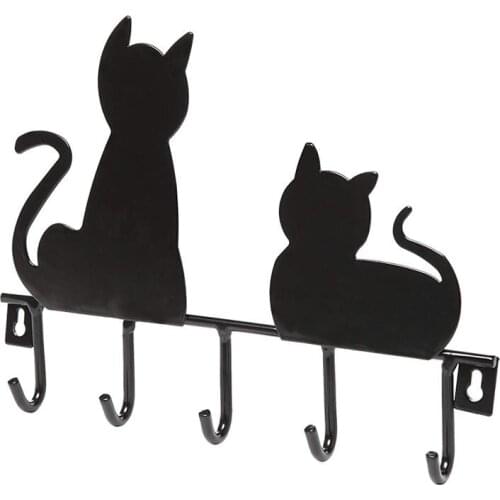 1PC Lovely Cartoon Practical Decorative Cat Design Wall Hooks Key Holder Wall Hanger Home Decor Coat Hanger