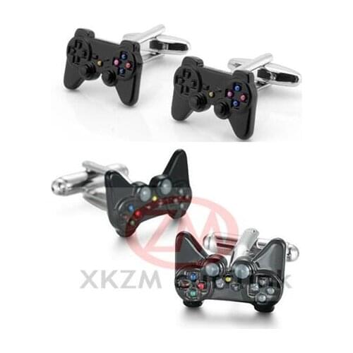 20pairs/lot Creative Gamepad Game Handle Cufflinks Black GamePad Joystick Design Cuff Links Coppper Cuff links Mens Jewelry