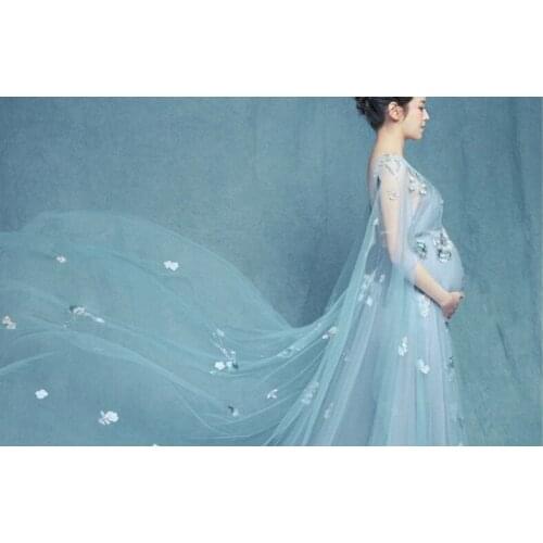 2021Long Sexy Maternity Photography Props Dresses Lace Fancy Pregnancy Dress Maxi Gown Clothes For Pregnant Women Photo Shoots