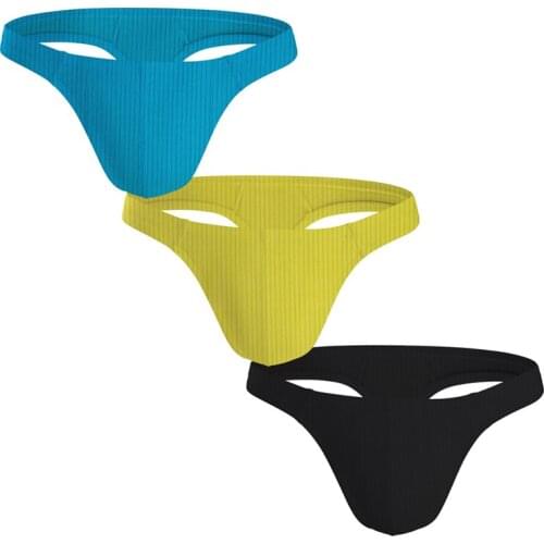 3PCS/LOT Sexy Underwear Men Thong Set Gay Jockstrap Men Bikini Cotton Male Panties Mens Thongs Sissy Lingerie Cueca Tanga
