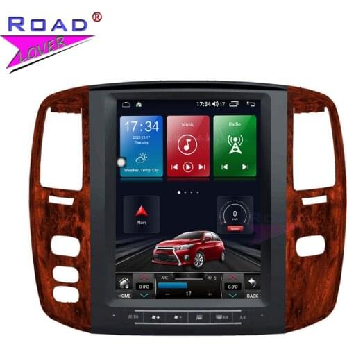 For Lexus LX470 2002 2003-2007 Car Multimedia Player Tape Recorder Tesla Style GPS Navigation Octa Core 6G+128G DSP 12.1 Inch