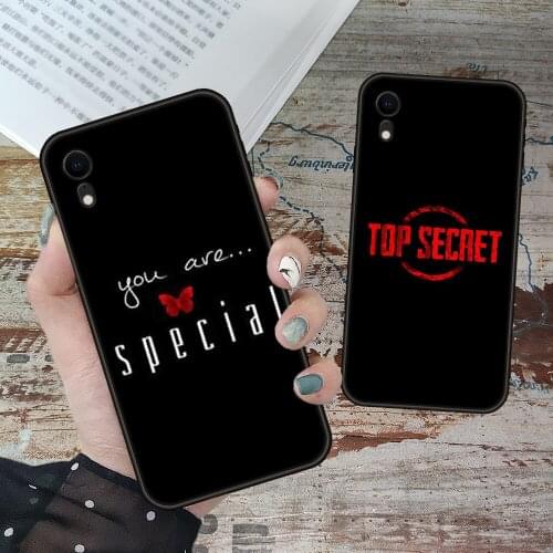 For iPhone 11 12 8 Plus Mini Pro X XR XS Max 4 5 7 6 6S 8 SE Phone Case Black Cover Coque Soft Back Art Shell Slogan Quotes