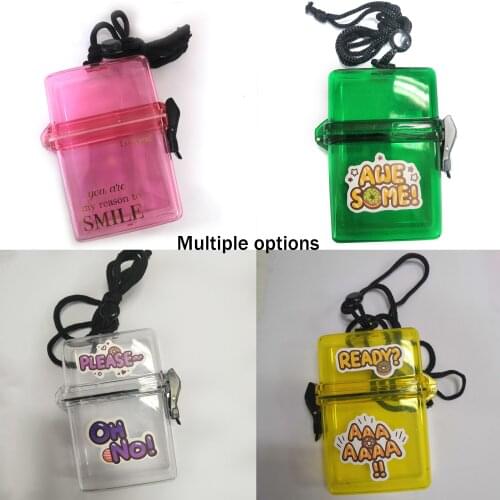 DIY Smile Letter Holds 20 Female Transparent Cigarette Case Beach Box Portable Storage waterproof Gadget woman’s gift