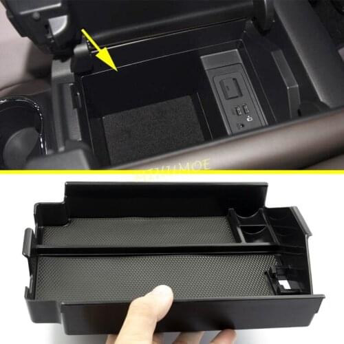 Black Car Interior Armrest Storage Box Container Organizer For 2016-2021 Mazda CX-9 TC