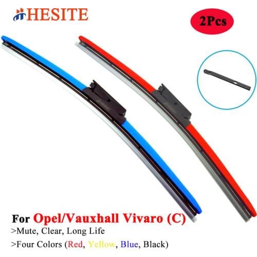 HESITE Colorful Windshield Wiper Blades For Opel Vivaro Renault Trafic Car Accessories Ducha 2004 2005 2012 2015 Hybrid Wipers
