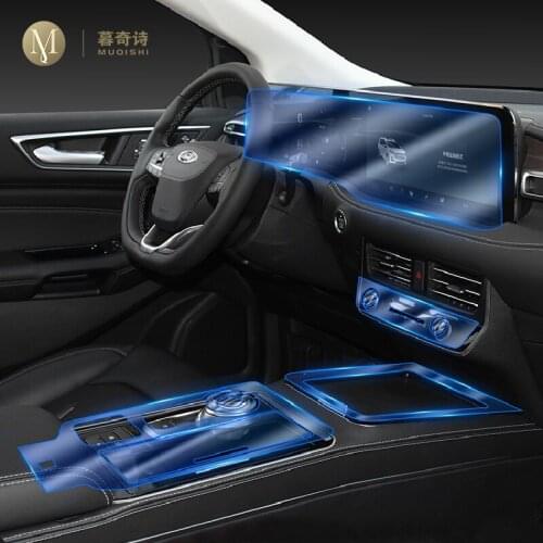 For Ford Edge 2021 Car Interior Center console Transparent TPU Protective film Anti-scratc Repair film Accessorie Refit LHD RHD