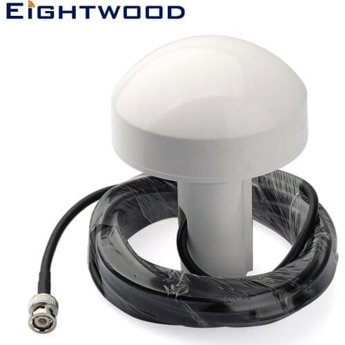 Eightwood Weatherproof Marine GPS Timing Antenna Mushroom Aerial BNC Plug Connector with RG58 Coax Cable for Furuno Garmin Icom