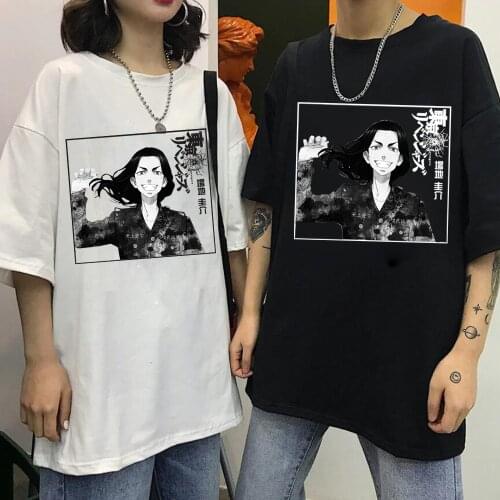 Funny Anime Tokyo Revengers Print Tops Hot Manga Kawaii Baji Keisuke Casual Street Style Short Sleeve Summer Men Women T-shirt