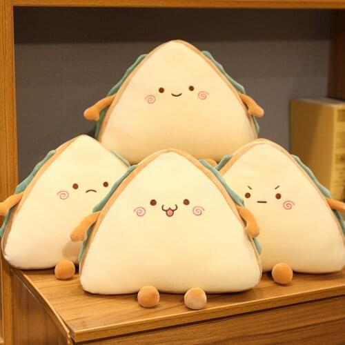 Simulation Food Sandwich Cake Plush Toys Kawaii Soft Bread Stuffed Doll Nap Sleep Pillow Sofa Bed Cushion Kids Birthday Gifts