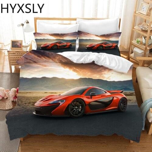 Racing Car Bedding Set Fashion Scenery 3d Duvet Cover Comforter Pillowcase Bed Linens Twin Queen King Single Size Modern Design