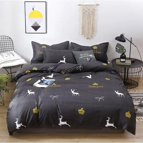 Solstice Cartoon Panda Dog Pattern Boy Girl Adult Child Bedclothes 4pcs Bedding Sets Bed Cover Bed Sheet Duvet Cover Pillowcase
