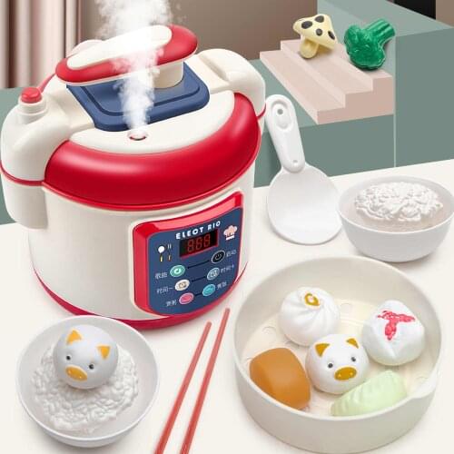 Simulation Children Play House Small Kitchen Rice Cooker Toy Set Colorful Simulation Can Cook And Cook Food Set Toys For Girls