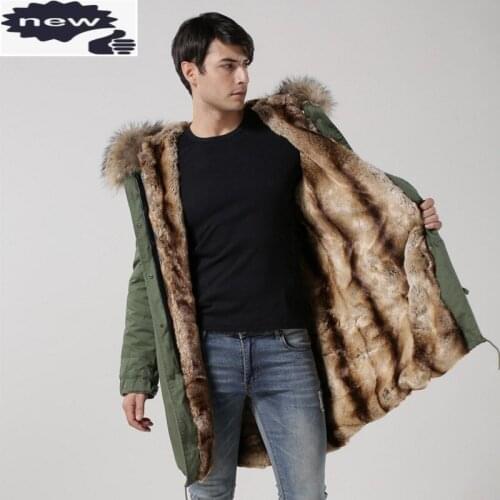 Top Brand Winter Thicken Lining Mens Overcoat Real Fur Collar Hooded Jacket Army Long Coats Loose Fit High Quality Outerwear