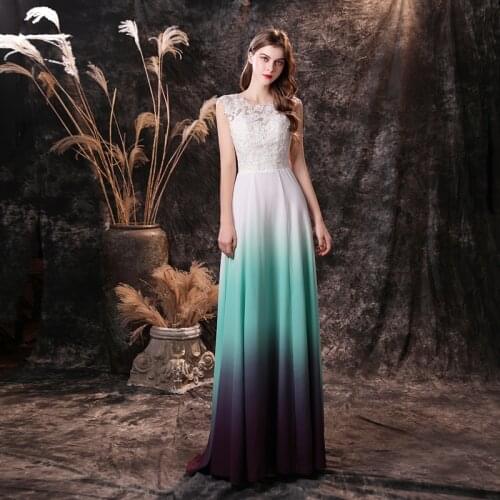 Milomi.cp custom new performance clothes womens slim slim retro long dress student gradient dress