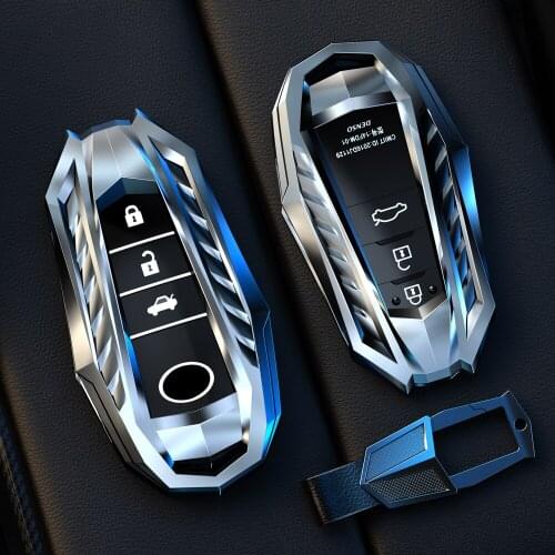 New Car Zinc Alloy Remote Key Cover Case Holder For Toyota CHR Prado 2017 2018 Prius Camry Corolla RAV4 2017 - 2020 Accessories
