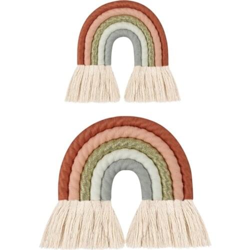 Rainbow Hanging Handmade Weaving Ornament Nordic Baby Kids Room Wall Decor Nursery Hanging Home Decor Accessories