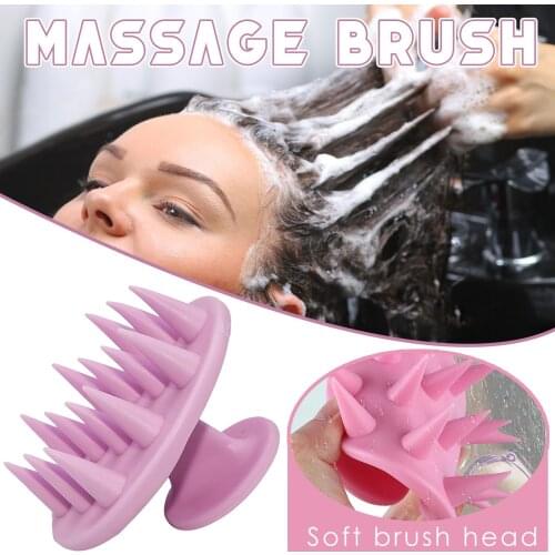Silicone Plastic Massager Shampoo Scalp Massage Brush Hair Washing Body Shower Brush Bath Spa Massage Brush And Facial Cleansing
