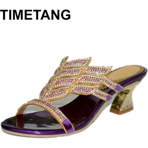 TIMETANGWomens Sandals, High Quality Fashion and Sexy Rhinestone Wedding and Evening Party Dress large size Sandals 35-44E1045