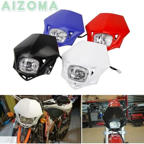 Supermoto Universal Headlight 12v/35w Dirt Bike Motocross Headlamp For Honda Yamaha EXC SXF CRM CRF XR CR DRZ 125/250/450 R