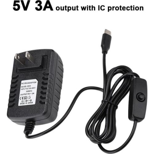 5V3A Power Adapter Type-C USB Power Charger With Switching For Raspberry Pi 4 /4B Laptop Computer Accessories Drop Shipping