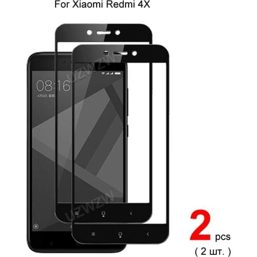 2pcs Full Cover Tempered Glass For Xiaomi Redmi 4X Tempered Glass Screen Protector Protective Glass For Xiaomi Redmi 4X