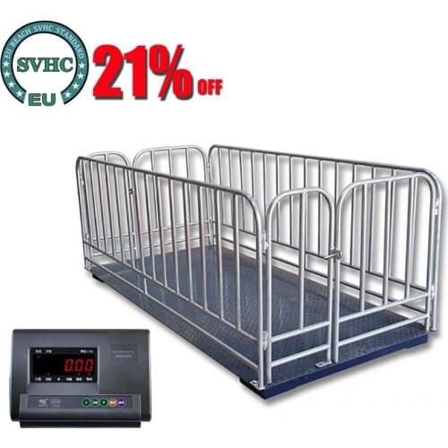 1.2*1.2m Digital Sheep Weighing Machine Livestock Pig Cattle Weighing Scales Machine With 75cm Fence