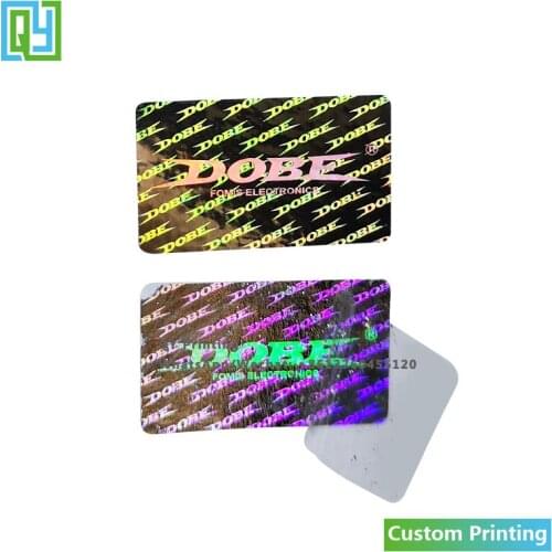 10000pcs 25x15mm Free Shipping Custom Made Security High Quality Hologram Stickers 3D Silver Foil Tamper Proof Label