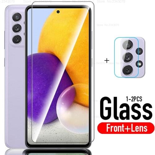 2 in 1 protective glass For Samsung A72 5G camera lens protector For Samsung Galaxy A 72 A72 72A 5G A726B tempered glass film