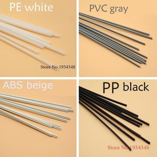 4 kinds of PP/ABS/PE/PVC material plastic welding rod car/pipe/plastic sheet welding of grey/white/black/beige 20pcs
